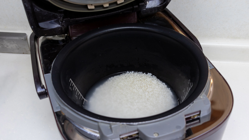 ごはんが炊けていなかった